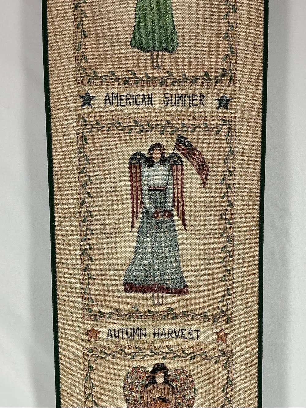 Art's Unique Seasonal Angels Vertical Bell Pull Wall Tapestry Cindy Shamlian